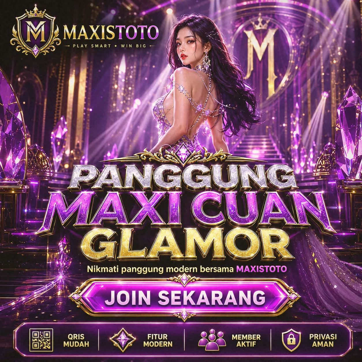 Ilustrasi ragam tema visual permainan slot MAXISTOTO